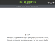 Tablet Screenshot of oakridgehomes.in